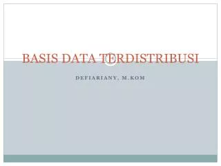 basis data terdistribusi