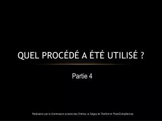 quel proc d a t utilis