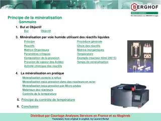principe de la min ralisation