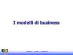I modelli di business - slide 1