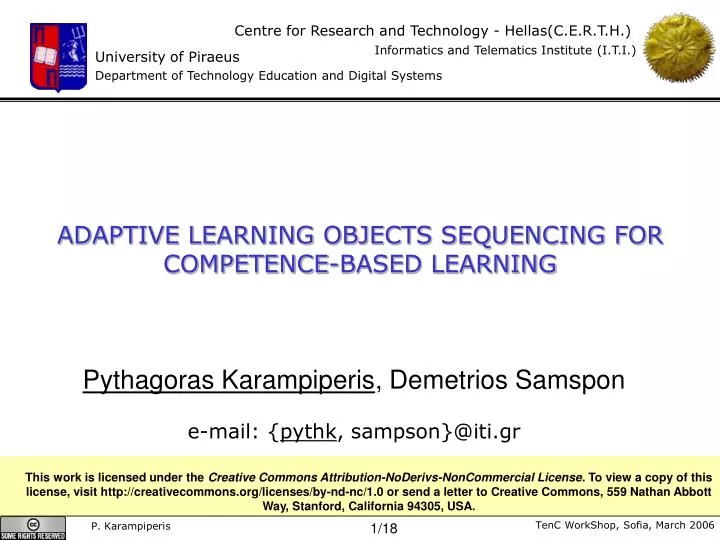 adaptive learning objects sequencing for competence based learning