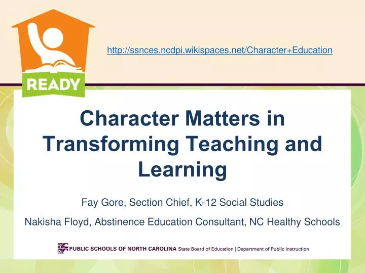 character matters in transforming teaching and learning