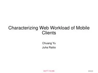 Characterizing Web Workload of Mobile Clients
