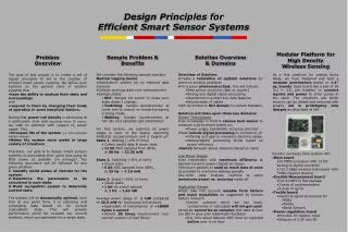 Design Principles for Efficient Smart Sensor Systems