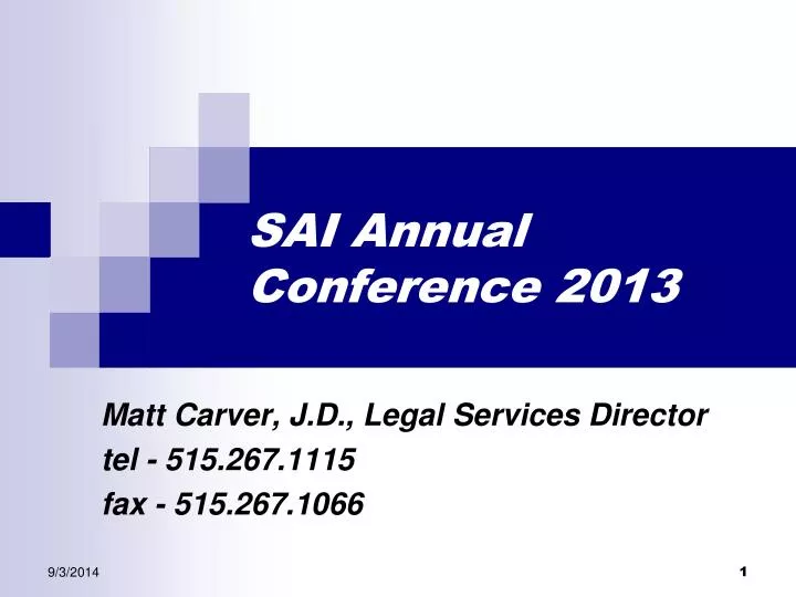 sai annual conference 2013