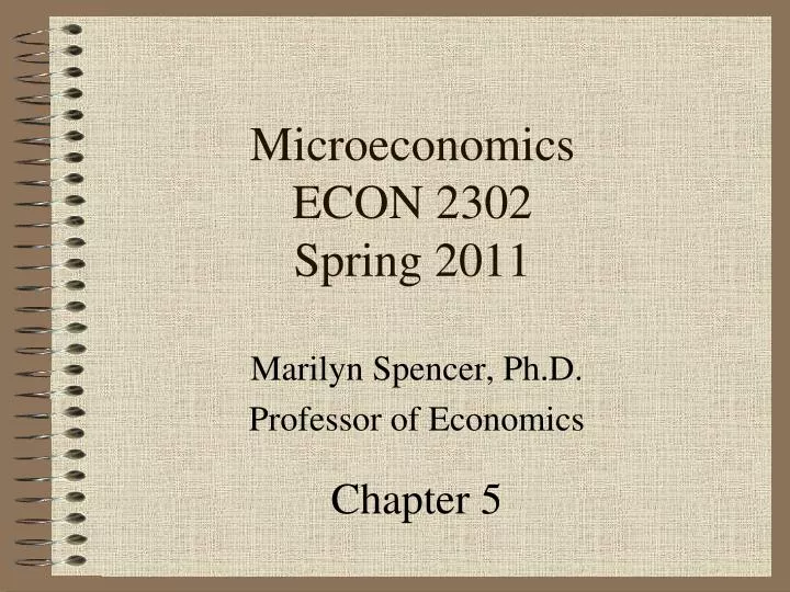 microeconomics econ 2302 spring 2011