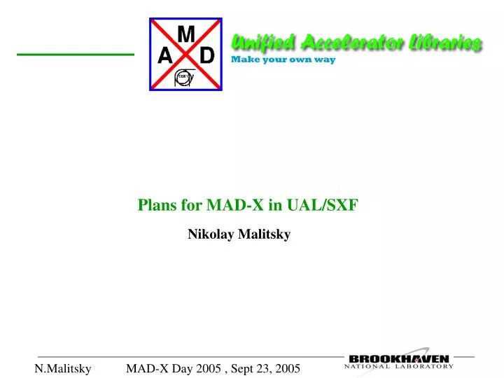 plans for mad x in ual sxf