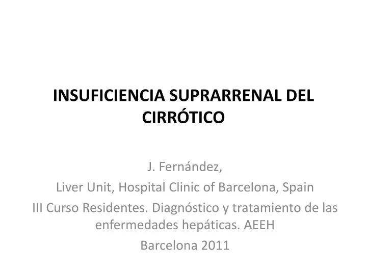 insuficiencia suprarrenal del cirr tico
