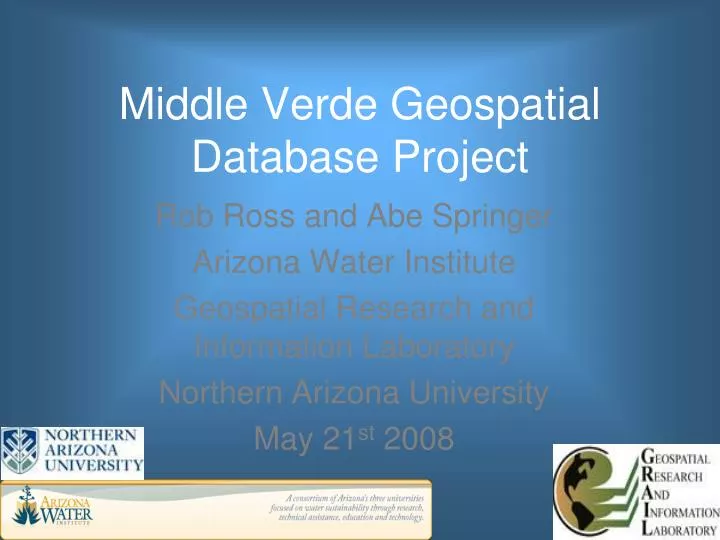 middle verde geospatial database project