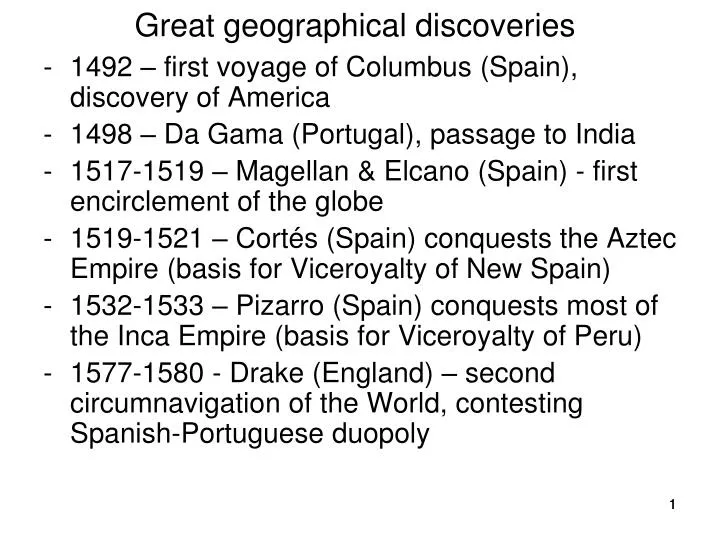 great geographical discoveries