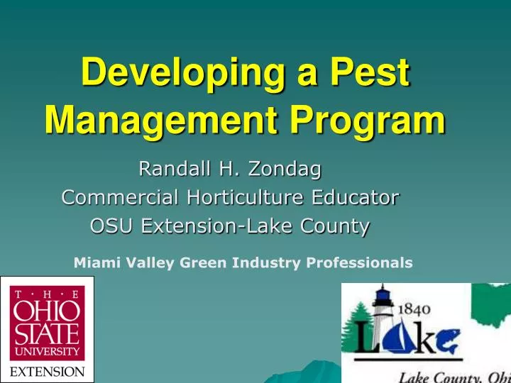developing a pest management program
