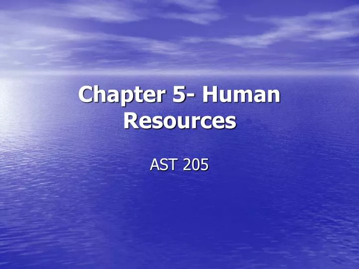 chapter 5 human resources