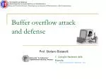 Buffer overflow attack and defense - slide 1