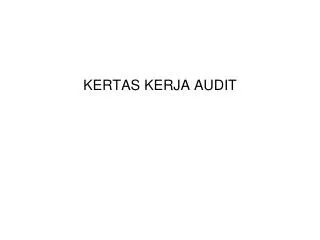 kertas kerja audit