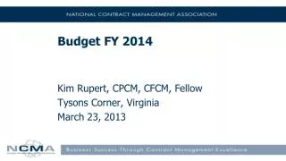 Budget FY 2014