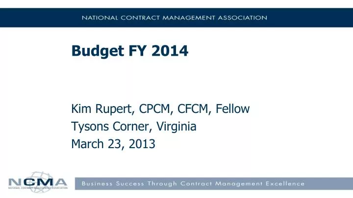 budget fy 2014