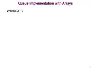 Queue Implementation with Arrays