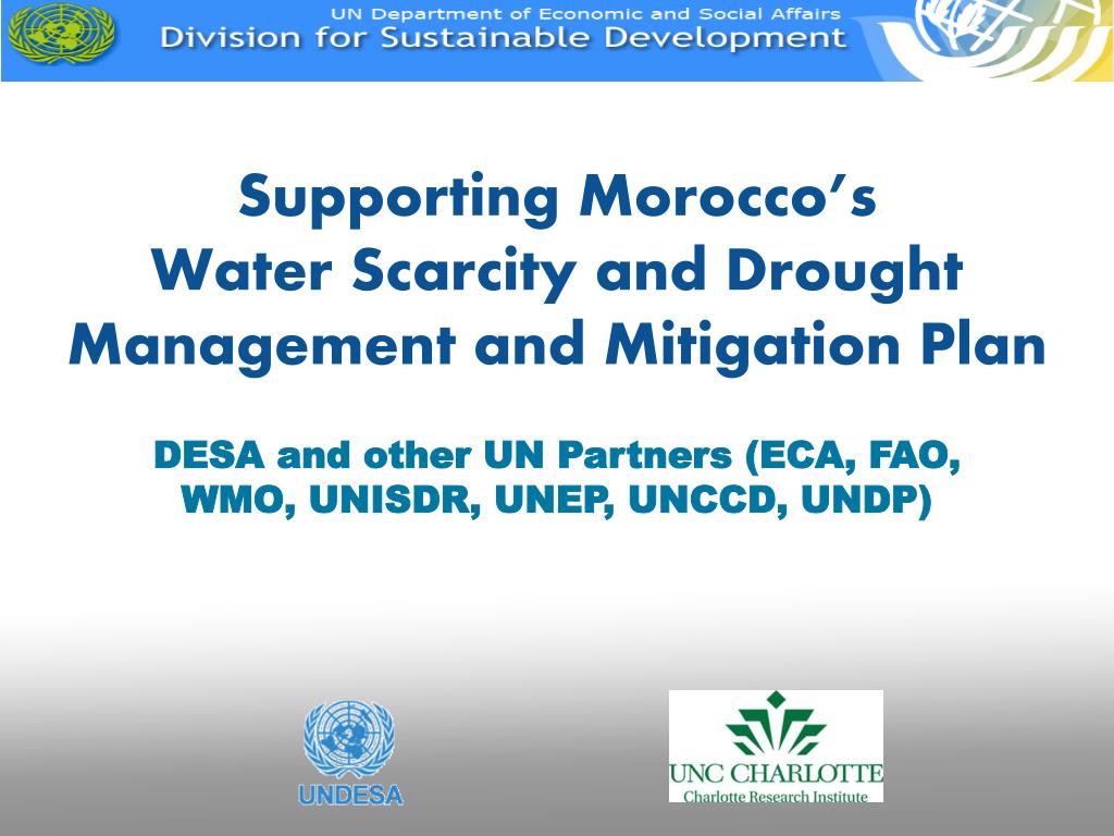 PPT - Supporting Morocco’s Water Scarcity and Drought Management and ...