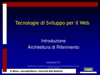 tecnologie di sviluppo per il web