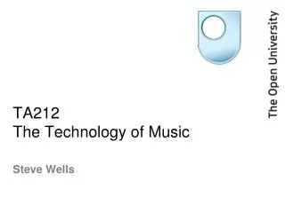 TA212 The Technology of Music