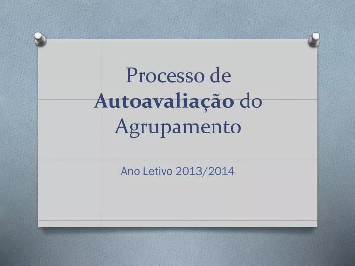 processo de autoavalia o do agrupamento