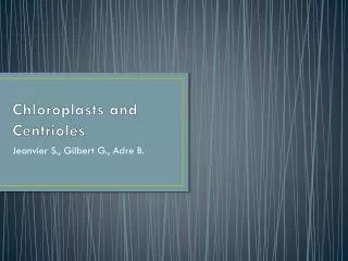 Chloroplasts and Centrioles