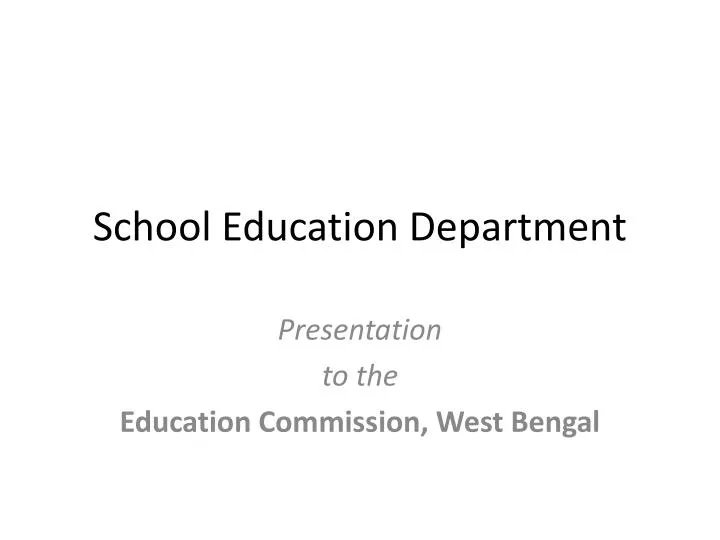 school education department