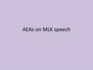 AEAs on MLK speech