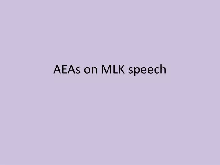 aeas on mlk speech