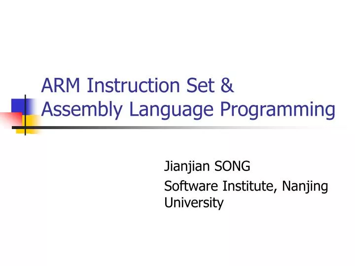 arm instruction set assembly language programming
