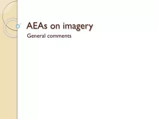 AEAs on imagery
