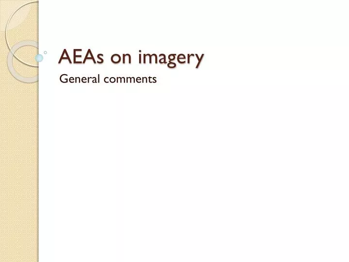 aeas on imagery