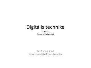 digit lis technika ii r sz sorrendi h l zatok