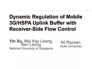 Dynamic Regulation of Mobile 3G/HSPA Uplink Buffer with Receiver-Side Flow Control