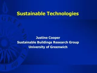 Sustainable Technologies