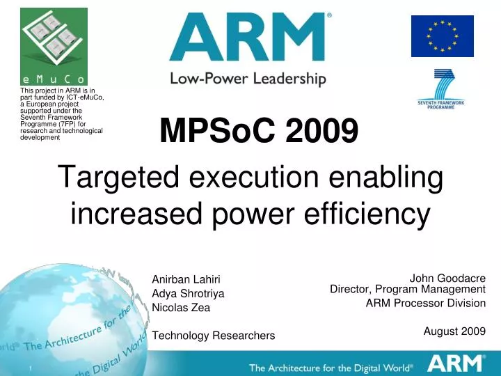 targeted execution enabling increased power efficiency