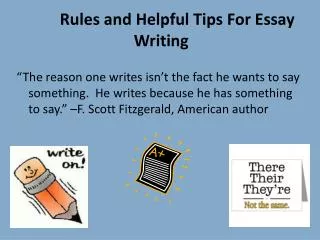 Rules and Helpful Tips For Essay Writing