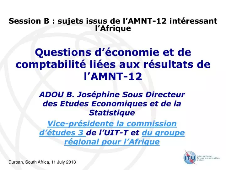 questions d conomie et de comptabilit li es aux r sultats de l amnt 12