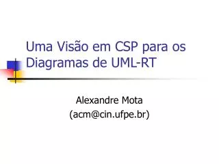 uma vis o em csp para os diagramas de uml rt