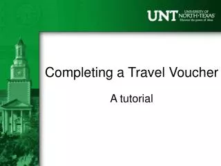 Completing a Travel Voucher