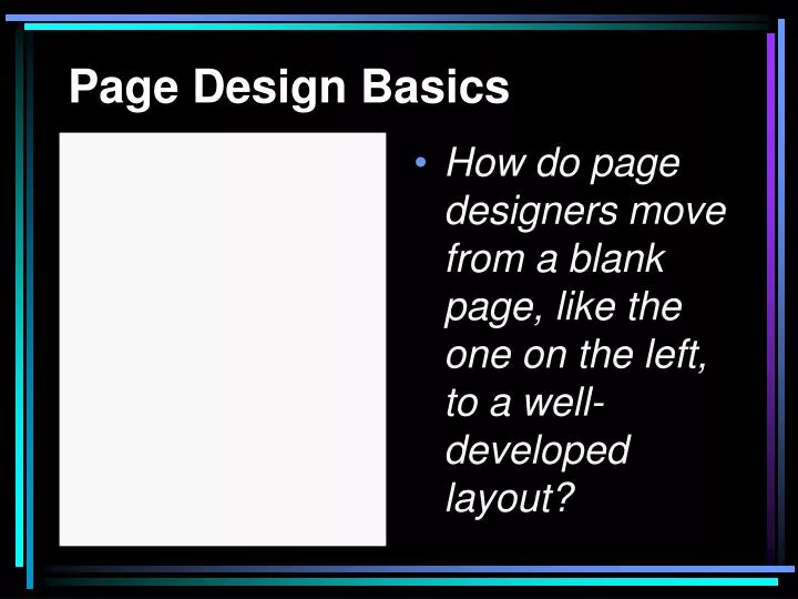 page design basics