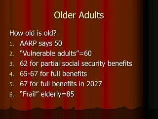 older adults