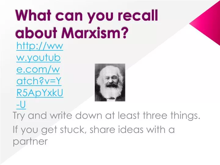 what can you recall about marxism