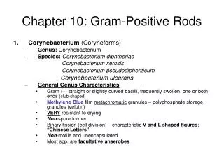 Chapter 10: Gram-Positive Rods