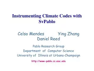 Instrumenting Climate Codes with SvPablo