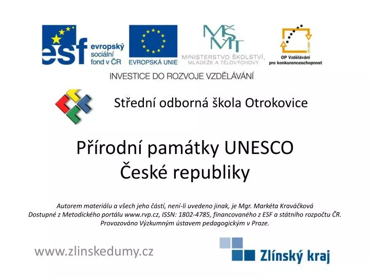 p rodn pam tky unesco esk republiky