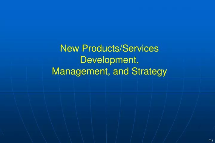 new products services development management and strategy
