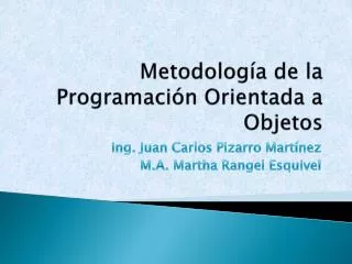 metodolog a de la programaci n orientada a objetos