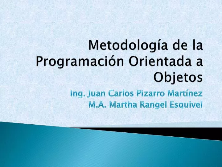 metodolog a de la programaci n orientada a objetos