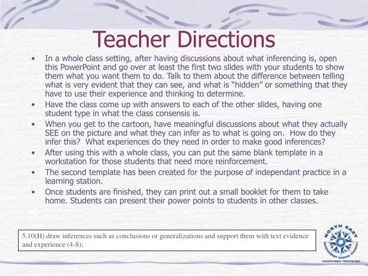 teacher directions